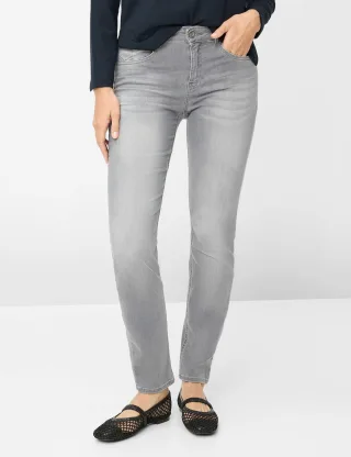 Brax Damen Five-Pocket-Hose Style SHAKIRA USED LIGHT GREY, denim hellgrau, Gr. 36