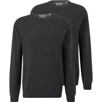 s.Oliver Rundhalspullover 2er Pack Basic (Spar-Set, 2-tlg) Pullover - Baumwolle - Atmungsaktiv - Angenehm weiches Material