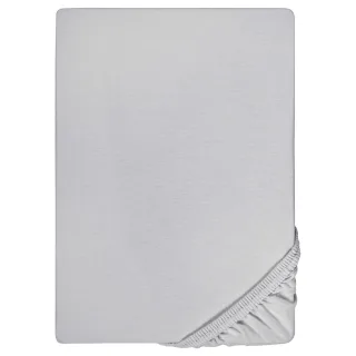Spannbettlaken Microfaser Interlock-Jersey silber grau 90 x 190 - 100 x 200 cm 180 x 200 - 200 x 200 cm