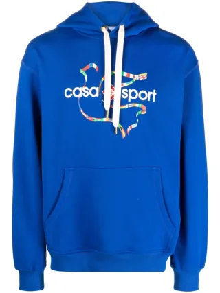 Sport-Logo-Hoodie in Blau