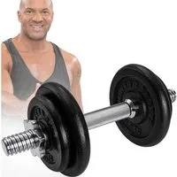 Miweba Sports Hantel-Set Profi Fitness Kurzhantel MKH110, (Hanteln, Hantelpaar, Hantelstange, Gewicht), Rutschfester Griff, Sternverschlüsse für sicheren Halt