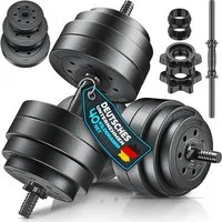 RE:SPORT Hantel RE:SPORT® Kurzhantel Set 15 - 40 kg Hantelset Hantel Krafttraining, (für Muskelaufbau, Workout & Zuhause, mit Gewichten & 4 Sternverschlüsse Fitness Kurzhantel), Hanteln Set verstellbar mit 2 Kurzhanteln Hantel