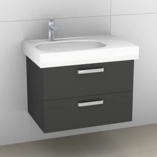 Artiqua 413 Waschtischunterschrank für Citterio 500545 ( ehem. 123575) Anthrazit Hochglanz, 413-WU2L 413-WU2L-K101-7015-51