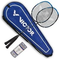 VICTOR Badmintonschläger Set Ultramate 6 blau