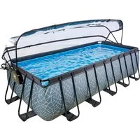 EXIT Framepool inkl. multifunktionaler Poolabdeckung (Set, 4-tlg), BxLxH: 250x540x122 cm, mit Sandfilterpumpe & Sicherheitsleiter