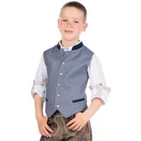 Isar-Trachten Trachtenjacke Kinderweste - Arthur - blau