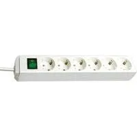 Eco-Line Steckdosenleiste 6-fach weiß, 3 Meter