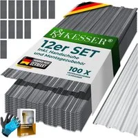 KESSER Trapezblech, 12 Profilblech Trapezblech 129cm 45cm 7 m² - Dachblech Dachplatten