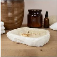 wohnfreuden Dekoschüssel Onyxmarmor Schale 23 cm creme eckig, 2402