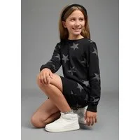 KIDSWORLD Sweatkleid Sterne-Allover Kleid Sweatkleid mit Glitzer für den Alltag, sportlicher Touch