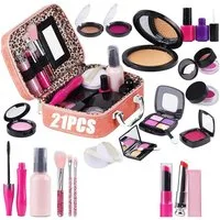 CLTYQ Lernspielzeug spielzeuge für Mädchen, schminke,Geburtstagsgeschenke,Kunststoff (22-St), Realistisches Make-up-Spielset – waschbares Make-up-Set,Kreativset