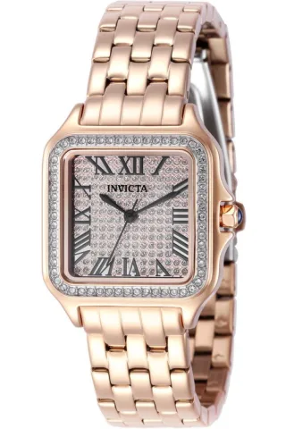 Invicta Angel 50626 Damenuhr - Quarzwerk - Edelstahl mit silbernem Zifferblatt - 28 mm