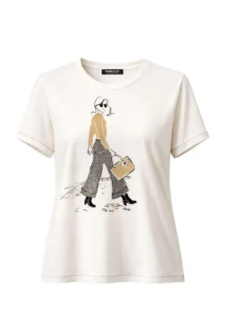 FRANK WALDER - Shirt COOL MATCHA mit Frontprint - Gr. - 48