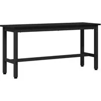 vidaXL Essbank Esstischbank Schwarz Eichen-Optik 100 x 32,5 x 48,5 cm (1-St)