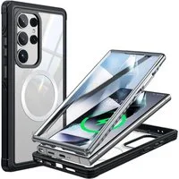 Vivitar Handyhülle Samsung Galaxy S24 Ultra Hülle, 360 Grad Kratzfeste Handyhülle 6,8 Zoll, Eingebauter Displayschutz, Fingerabdruck-Entsperrung, Stoßdämpfend