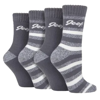 4er Pack Damen Thermo-Stiefelsocken | Fleecegefütterte warme Socken für den Winter