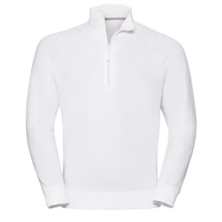 Russell - "Authentic" Sweatshirt mit kurzem Reißverschluss für Herren (Weiß)