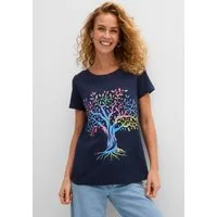 bonprix T-Shirt Loose Fit, Kurzarm-Design, aus Baumwolle, mit farbenfrohem Print