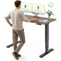 FLEXISPOT Schreibtisch Elektrisch Höhenverstellbarer Schreibtisch EC5 LITE mit Dualmotor (25MM einteiliger Tischplatte & 3-fach Teleskop, 4 Speicherhöhen & Antikollisionssystem), 120x80/140x80/160x80/180x80