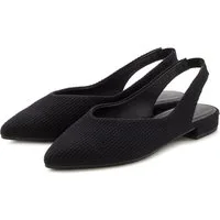 LASCANA Sling-Ballerina, Sandale, Ballerina mit elastischem Riemchen aus Textil VEGAN