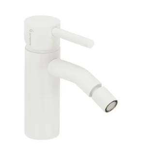 Herzbach Deep White Bidetarmatur 23.233600.1.07 ohne Ablaufgarnitur, weiß matt