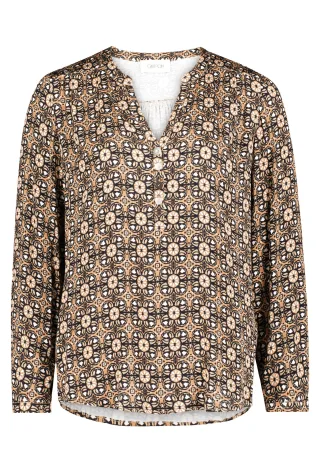 CARTOON - Casual-Bluse camel/black - Gr. - 36