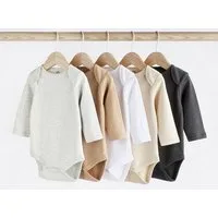 Next Langarmbody 5er-Pack Essential Baby-Bodysuits mit langem Arm (5-tlg)