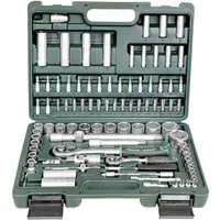Brüder Mannesmann Werkzeuge Steckschlüssel Steckschlüsselsatz, 1/4″″ und 1/2″ Zoll, 94-teilig M98410