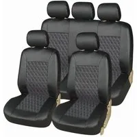 GarveeMore Autositzbezug 9-Teile Auto-Sitzbezug-Set, Universal, 3D-Atmungsaktive Mesh-Optik