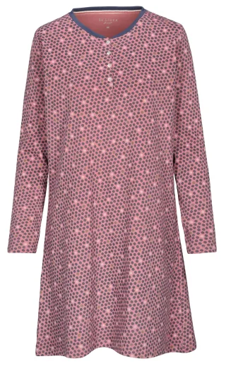 IN LINEA - Da.-Sleepshirt Interlock rosewood print - Gr. - 36