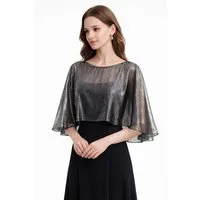 Bwecuy Bolero Damen Cape Schals für Hochzeitskleider Elegantes Bankett Capelets für Abendkleid Hochzeit Braut Brautjungfern Cape
