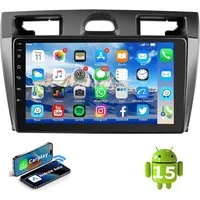 ESSGOO 64G DAB+ Für Ford Fiesta MK5 VI 2002-2008 Android 15 GPS Navi Carplay Autoradio (4+64GB(optional), DAB+ (optional), Touchscreen Mirror Link SWC,FM,RDS,AM,WMA,USB)
