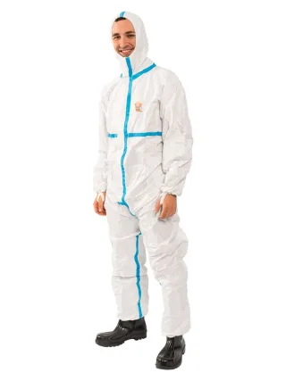 Schutzanzug | 3S | Protec Plus weiß | Gr. M-XXXL | EN 1073-2 | Schutz vor vielen Chemikalien und biologischen Gefahrstoffen | Höchstmaß an Sicherheit