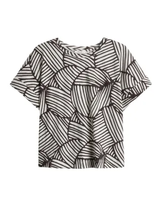Opus - Printshirt - Soprinti beige/braun - Gr. - 36