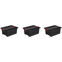 keeeper Transportbehälter eckhart, (Set, 3-St), je 12 Liter, mit Deckel, Schiebeverschluss, extra stabil