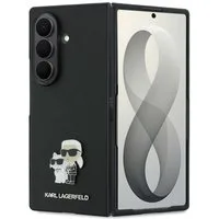KARL LAGERFELD Handyhülle Galaxy Z Fold 8 Ultra Case Kunstleder Saffiano Schwarz 8 Zoll, Kantenschutz
