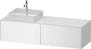 Duravit White Tulip Konsolenwaschtischunterbau wandhängend Weiß Hochglanz 1300x550x408 mm - WT4864L8 WT4864L85850010