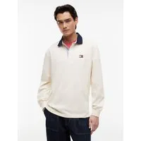 Tommy Jeans Langarm-Poloshirt TJM RLX ESS BADGE RUGBY EXT Relaxed Fit Rugby-Shirt