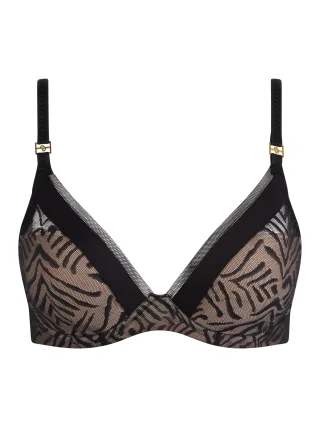 Chantelle Lingerie - Graphic Allure Tiefausgeschnittener T-Shirt BH schwarz - Gr. - 80 B