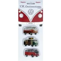 VW Collection by BRISA Magnet Kühlschrankmagnete mit VW Bulli T1 Motiven (3-St), Pinnwand-Magnete mit Campern