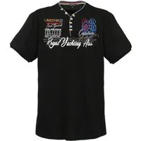 Lavecchia T-Shirt Lavecchia Herren T-Shirt LV-608 (Black, 7XL) Herrenshirt V-Ausschnitt