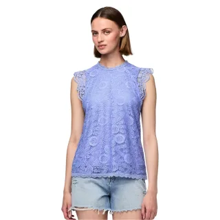 Pieces - Bluse für Damen, Hoch geschnitten, Regulär, Ärmellos (Hortensie)