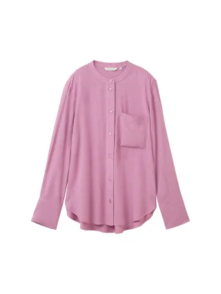 Tom Tailor - Bluse in Melange Optik mauvy plum melange - Gr. - 36