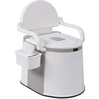 LALAHO Campingtoilette tragbar, mit Antirutschmatte, tragbare Toilette mit abnehmbarem Eimer, Outdoor-Toilette tragbare Mobile,Camping-Einbautoilette