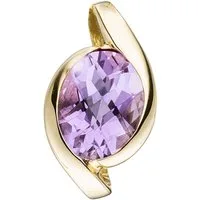 JOBO Kettenanhänger Anhänger 16 mm mit Amethyst, 8 Karat 333 Gold