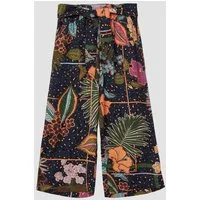 s.Oliver Chinos Hose Gemusterte Hose aus satinierter Viskose im Loose Fit