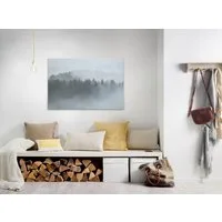 A.S. Création Leinwandbild Misty Forest, Kinder, Kunst, Wald (1 St), Nebel Bild Keilrahmen Leinwand-Bild Wohnzimmer modern Wandbild Kinder