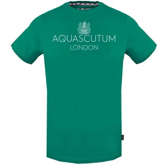 Aquascutum Bold London Logo Grünes T-Shirt