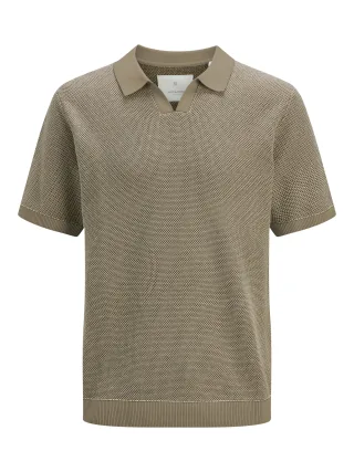 JACK&JONES - JPRCCEASTON KNIT SPLIT NECK SS SN - Gr. - XL