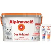 Alpina Wandfarbe - SET - Alpinaweiß Das Original + SOS Tuben